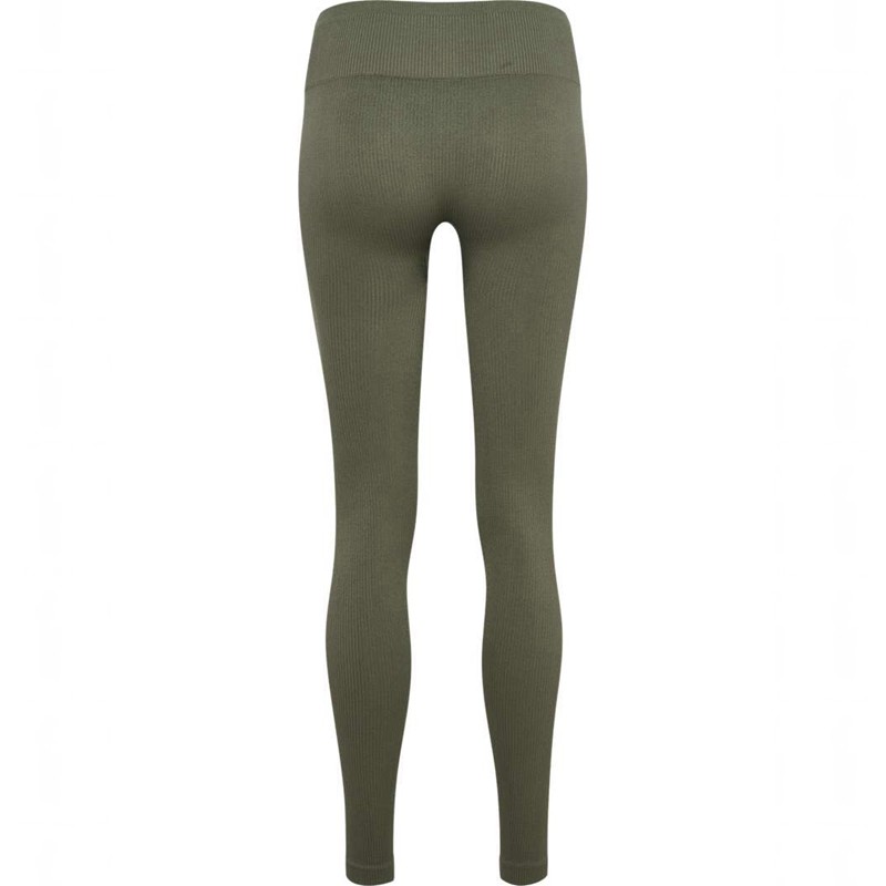 Hummel Pulse Seamless Rib Mw Strumpbyxor Dam Olivgröna | 291302-081