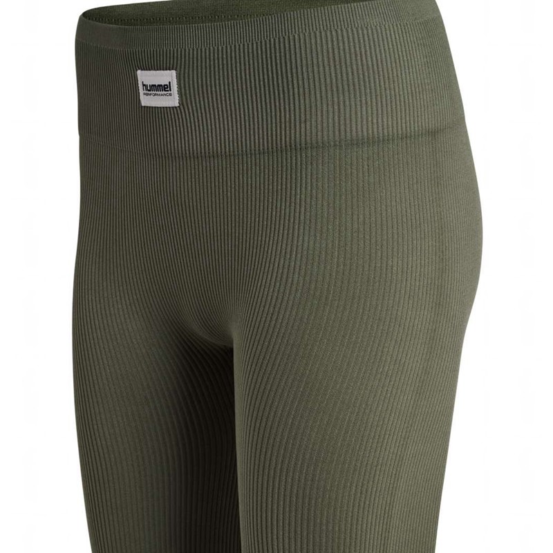 Hummel Pulse Seamless Rib Mw Strumpbyxor Dam Olivgröna | 291302-081