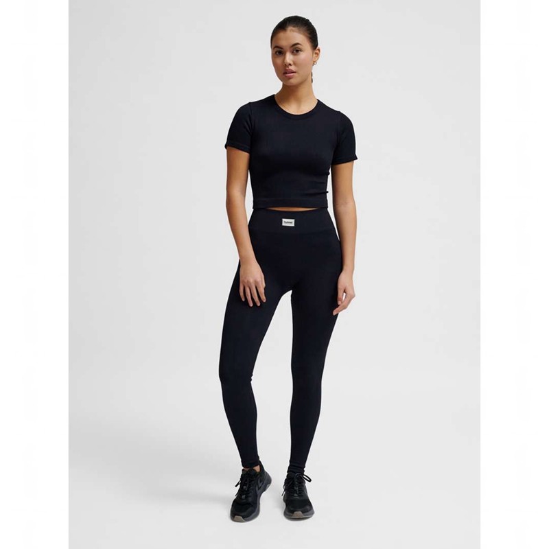 Hummel Pulse Seamless Rib Mw Strumpbyxor Dam Svarta | 249012-968