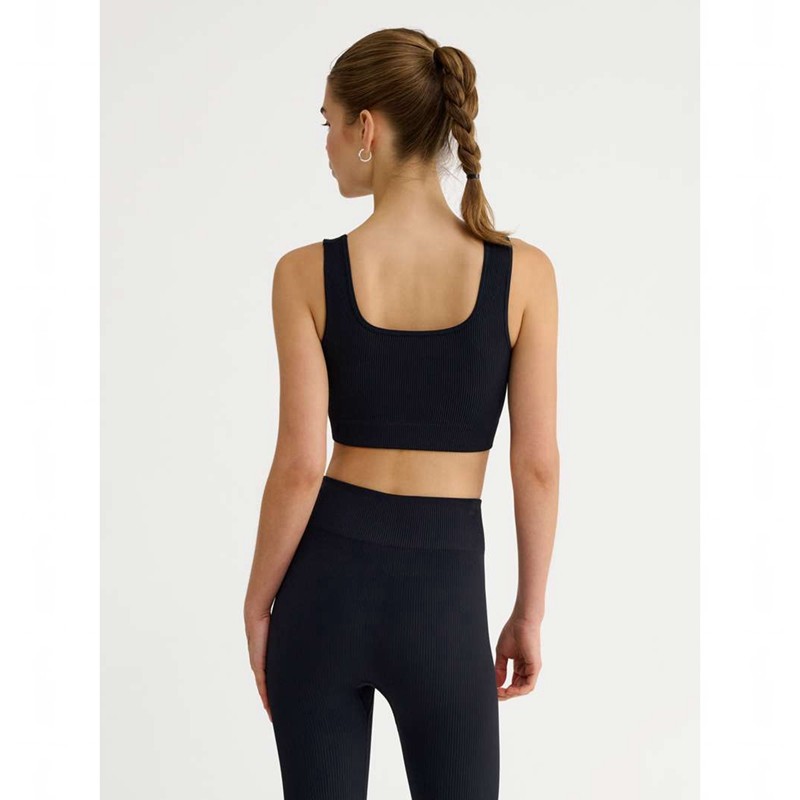 Hummel Pulse Seamless Rib Sport BH Dam Svarta | 173951-334