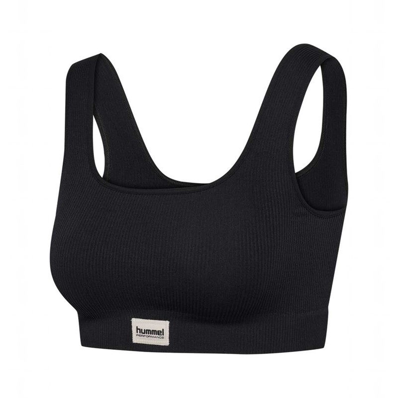 Hummel Pulse Seamless Rib Sport BH Dam Svarta | 173951-334