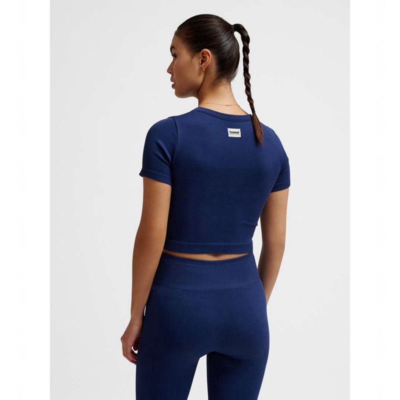 Hummel Pulse Seamless Rib W S/S Jackor Dam Marinblå | 571006-454