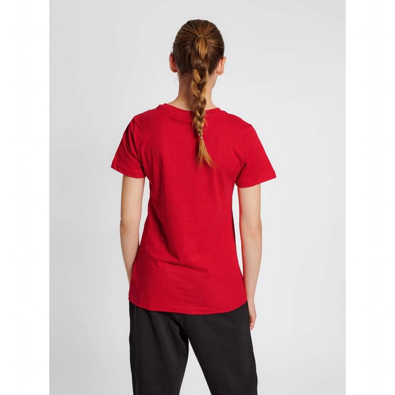 Hummel Red Basic S/S T-shirt Dam Röda | 005579-684