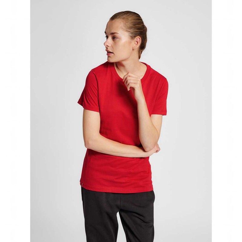 Hummel Red Basic S/S T-shirt Dam Röda | 005579-684
