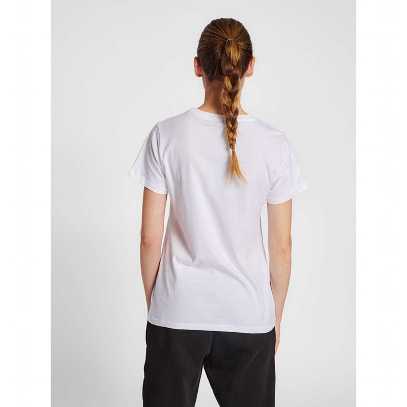 Hummel Red Basic S/S T-shirt Dam Vita | 045787-277