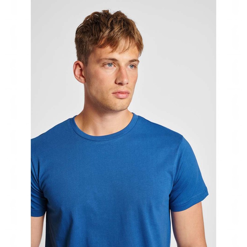 Hummel Red Basic S/S T-shirt Herr Blå | 388910-847
