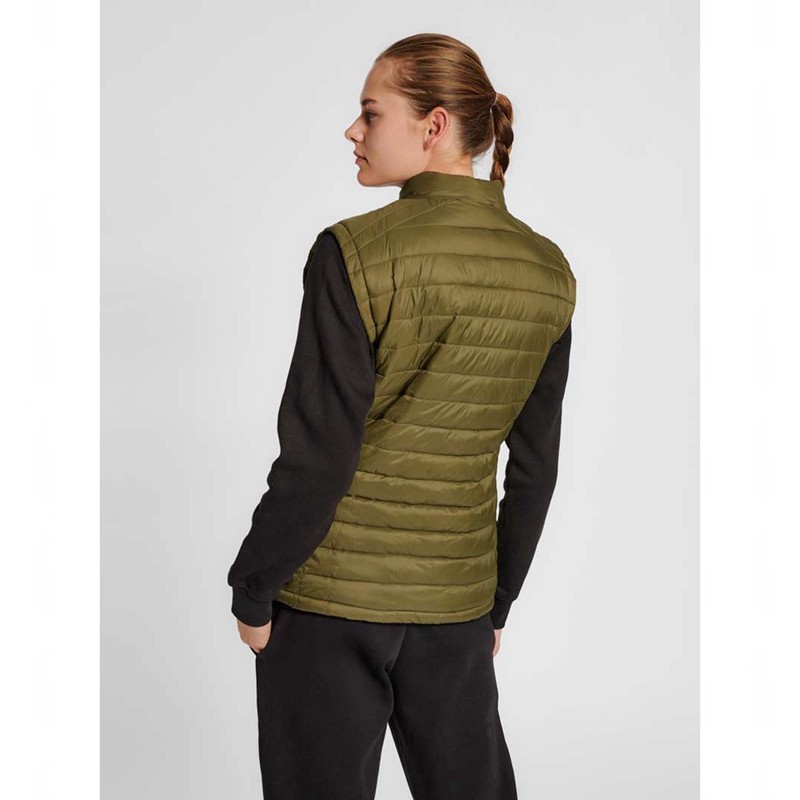 Hummel Red Quilted Väst Dam Olivgröna | 422702-123