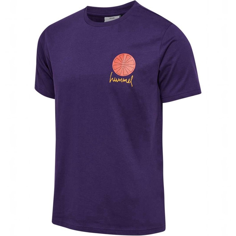 Hummel Regular Graphic S/S Tröjor Herr Lila | 503087-968