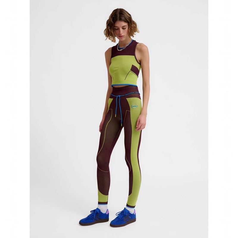 Hummel Seamless High Waist Strumpbyxor Dam Gröna | 128294-414