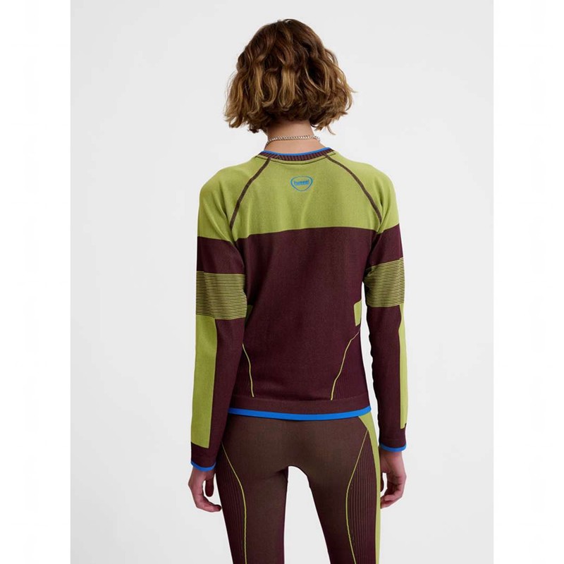 Hummel Seamless Ls T-shirt Dam Gröna | 813664-856