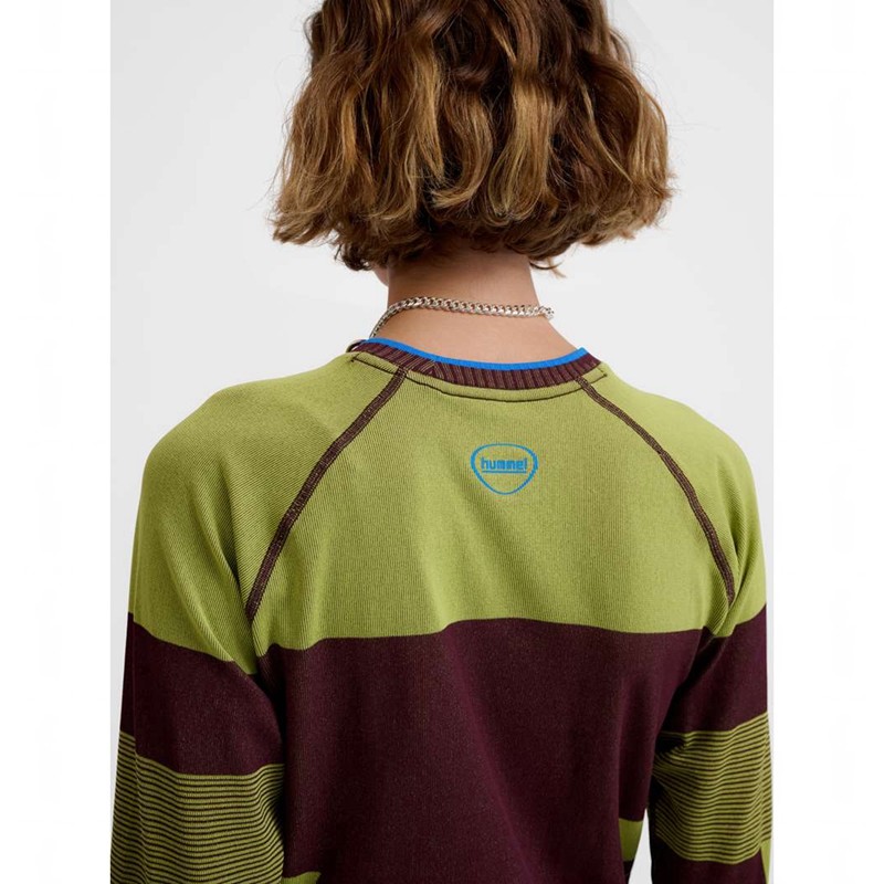 Hummel Seamless Ls T-shirt Dam Gröna | 813664-856