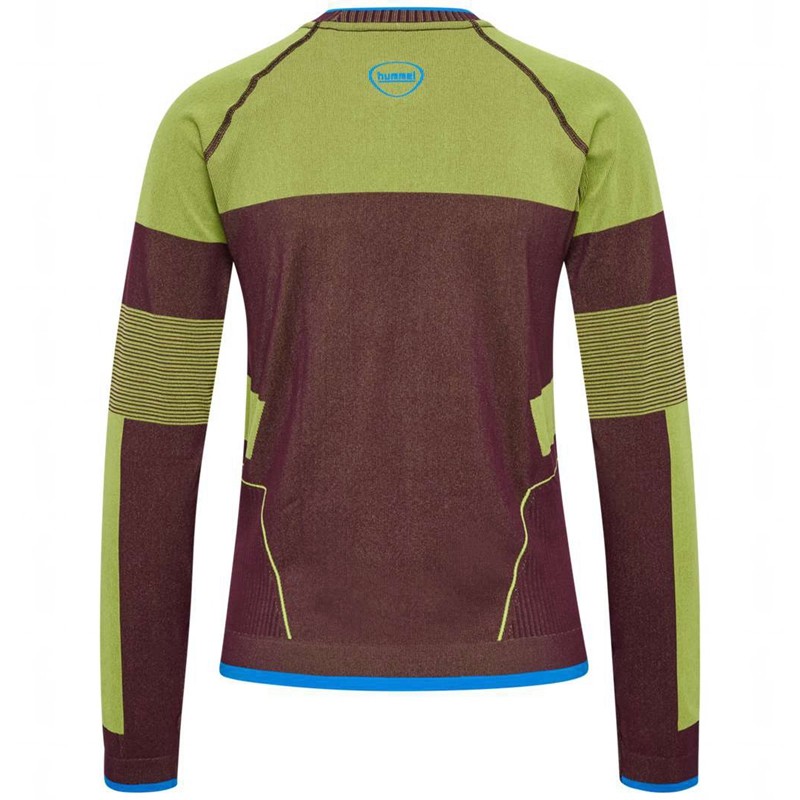 Hummel Seamless Ls T-shirt Dam Gröna | 813664-856