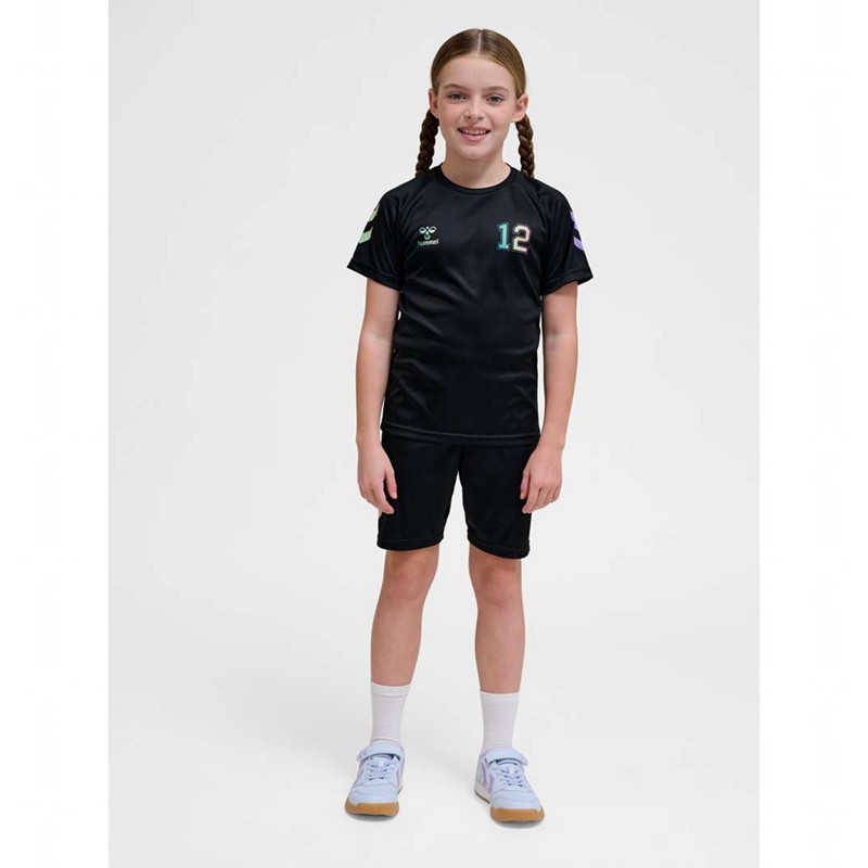 Hummel Shimmer S/S T-shirt Barn Svarta | 978435-063