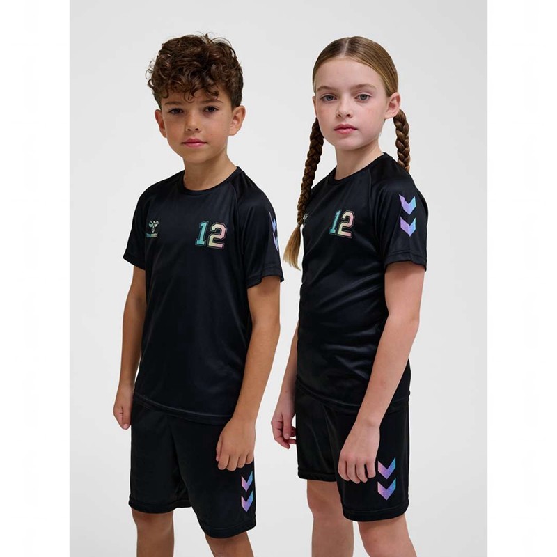 Hummel Shimmer S/S T-shirt Barn Svarta | 978435-063