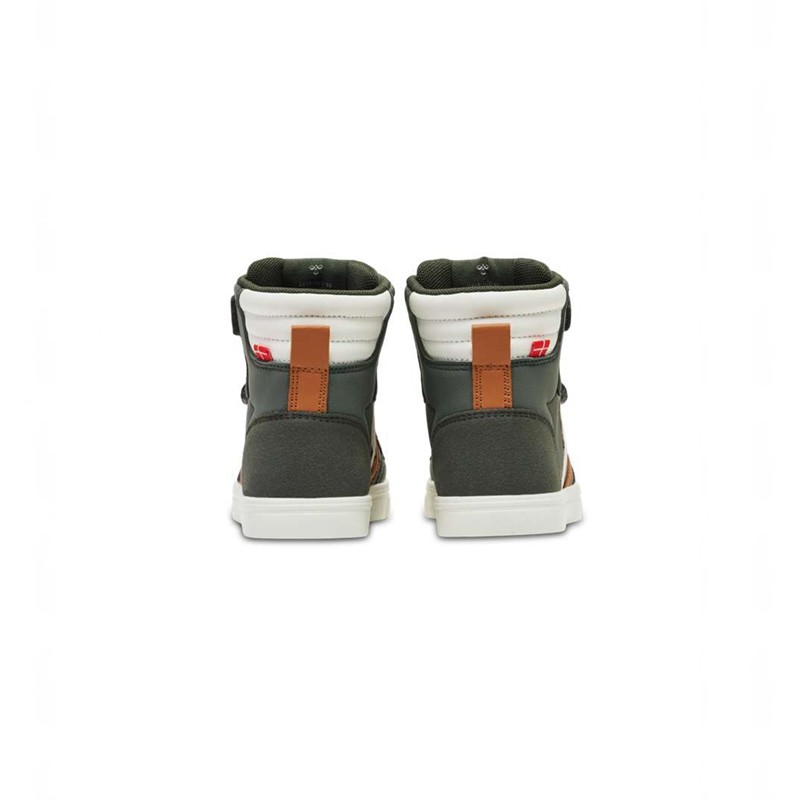 Hummel Slimmer Stadil Leather High Jr Sneakers Barn Gröna | 635135-494