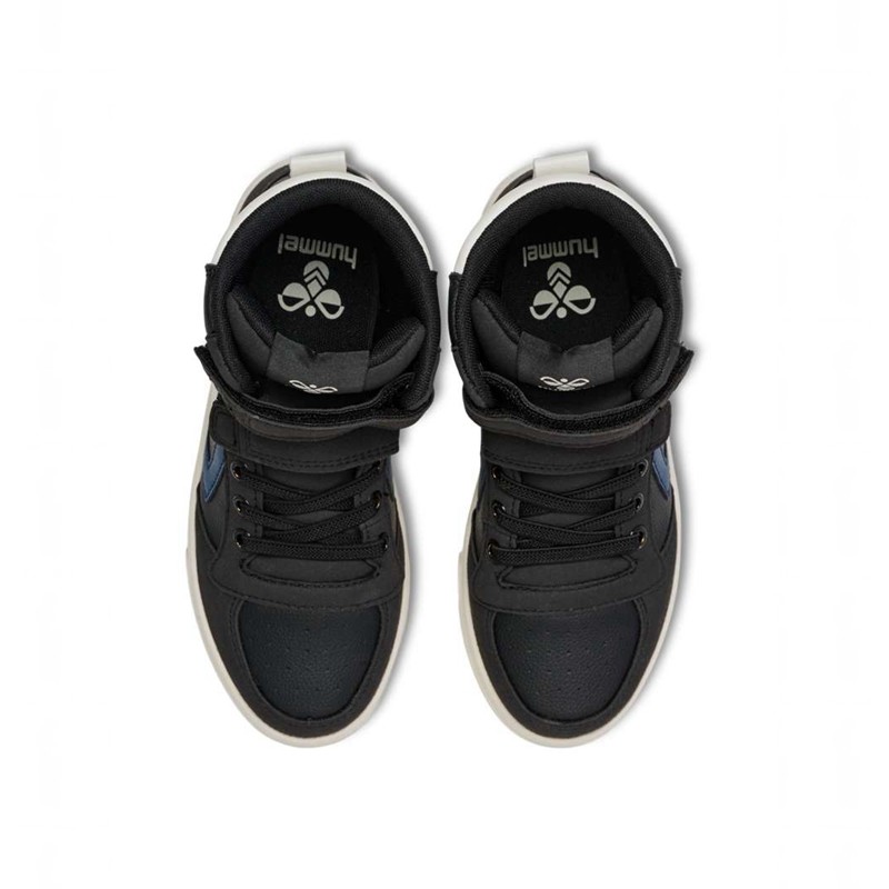 Hummel Slimmer Stadil Leather High Jr Sneakers Barn Svarta | 562173-281