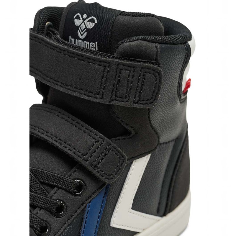 Hummel Slimmer Stadil Leather High Jr Sneakers Barn Svarta | 562173-281
