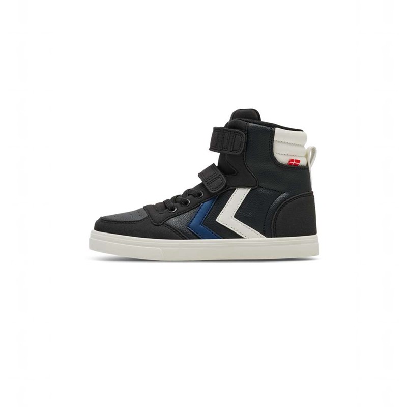 Hummel Slimmer Stadil Leather High Jr Sneakers Barn Svarta | 562173-281