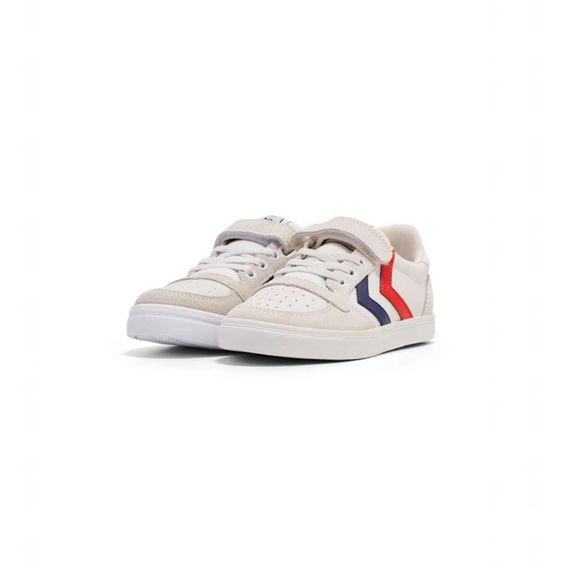 Hummel Slimmer Stadil Leather Low Jr Sneakers Barn Vita | 032608-292