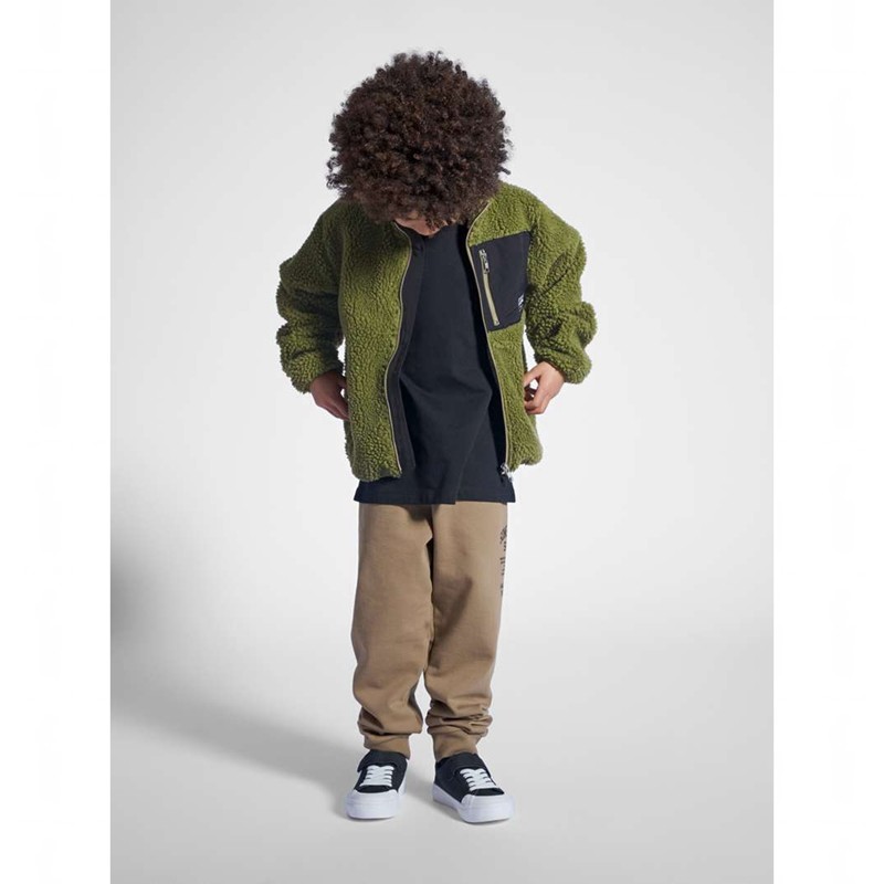 Hummel Stmventure Fleecejackor Barn Olivgröna | 257045-258