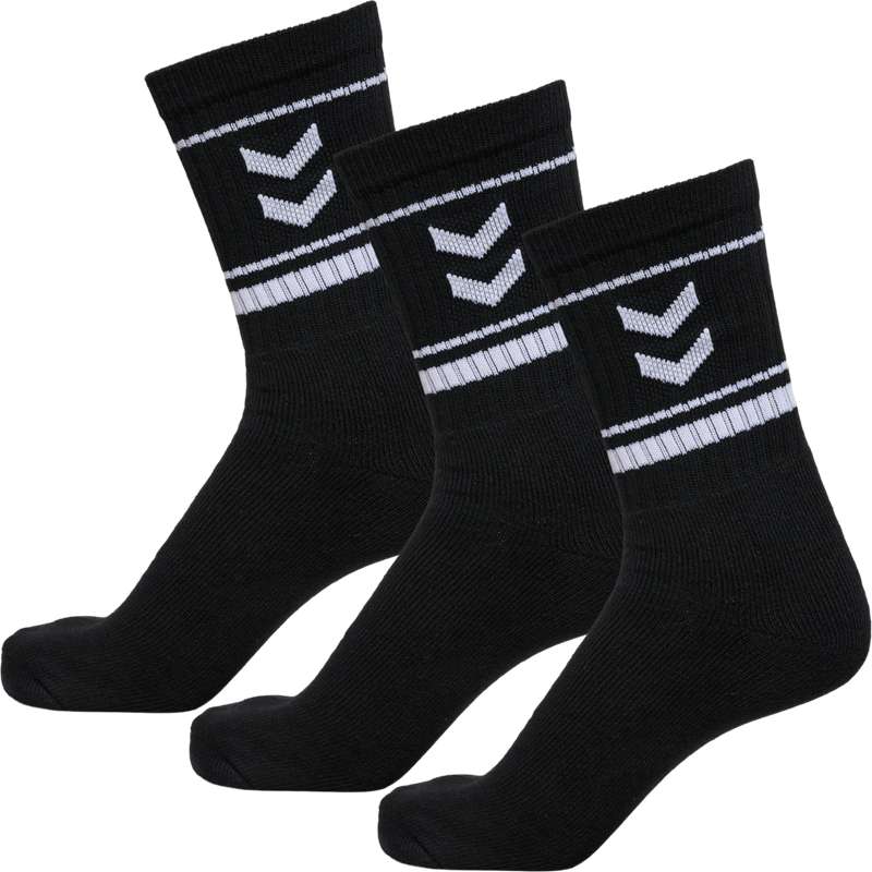 Hummel Stripe Crew 3-pack Strumpor Dam Svarta | 831839-657