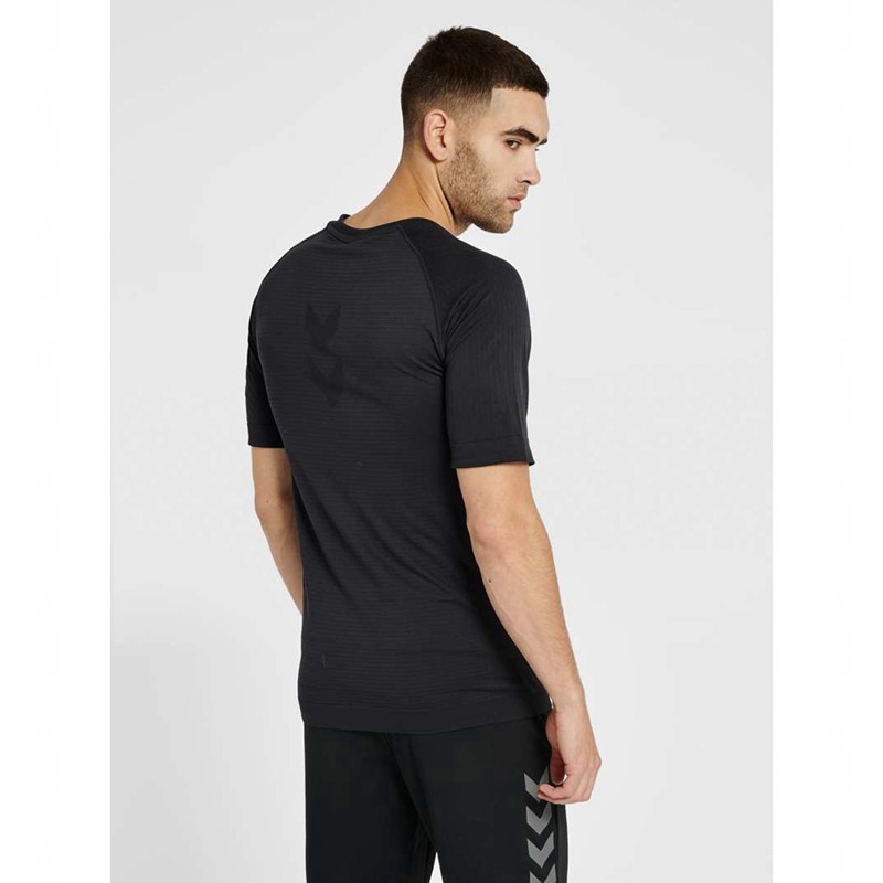Hummel Stroke Seamless T-shirt Herr Svarta | 725556-803