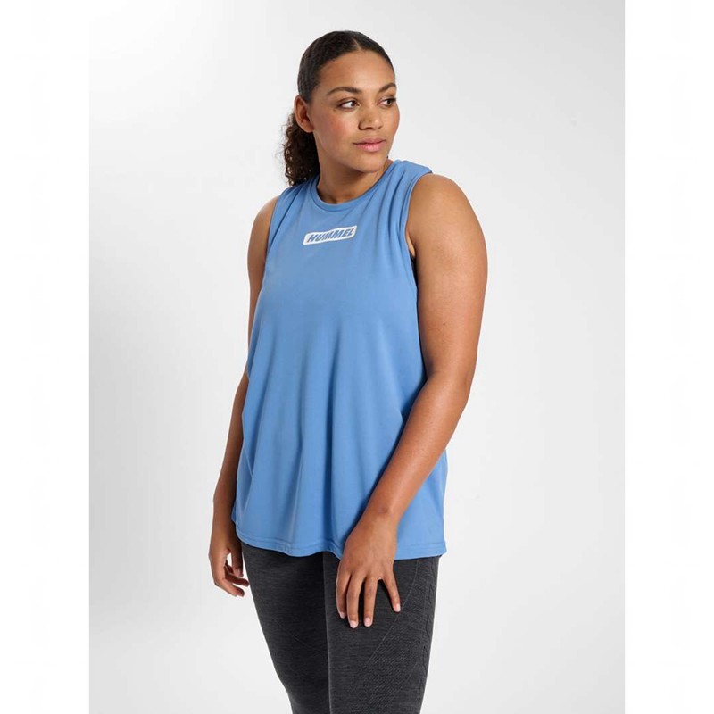 Hummel Te Curvy Plus Linne Dam Blå | 459537-759