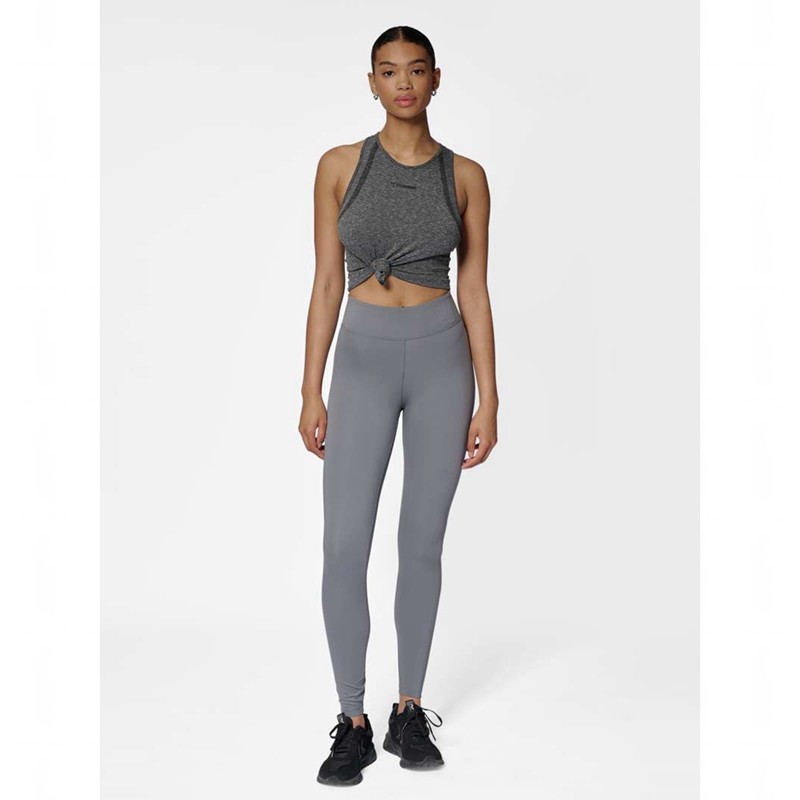 Hummel Te Fundamental Mid Waist Strumpbyxor Dam Grå | 333539-000