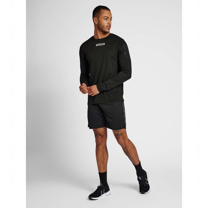 Hummel Te Tihalt L/S T-shirt Herr Svarta | 034100-129