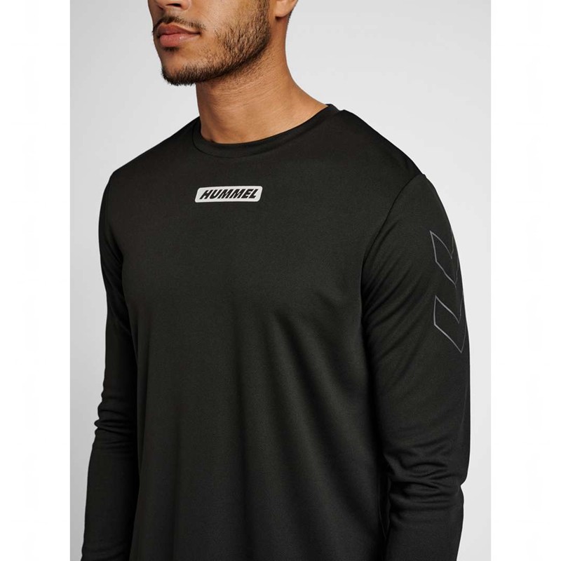 Hummel Te Tihalt L/S T-shirt Herr Svarta | 034100-129