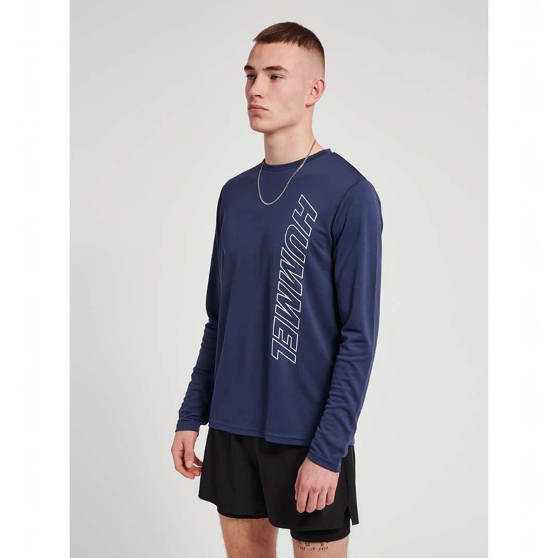Hummel Te Topaz L/S T-shirt Herr Marinblå | 422039-698