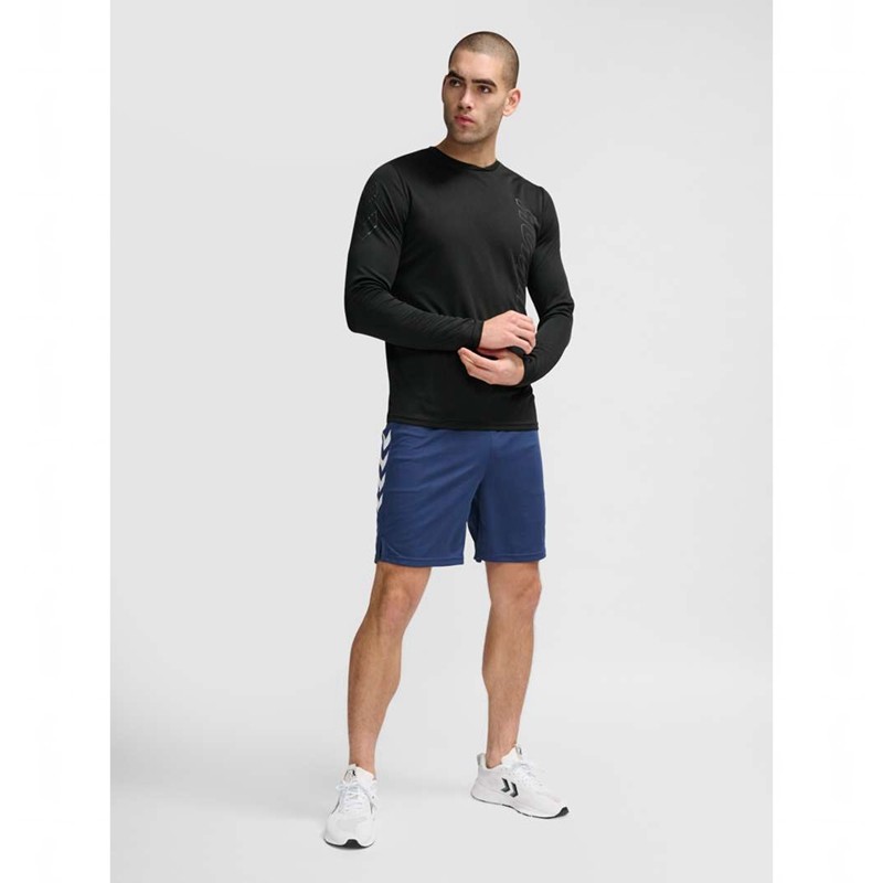 Hummel Te Topaz L/S T-shirt Herr Svarta | 038833-890