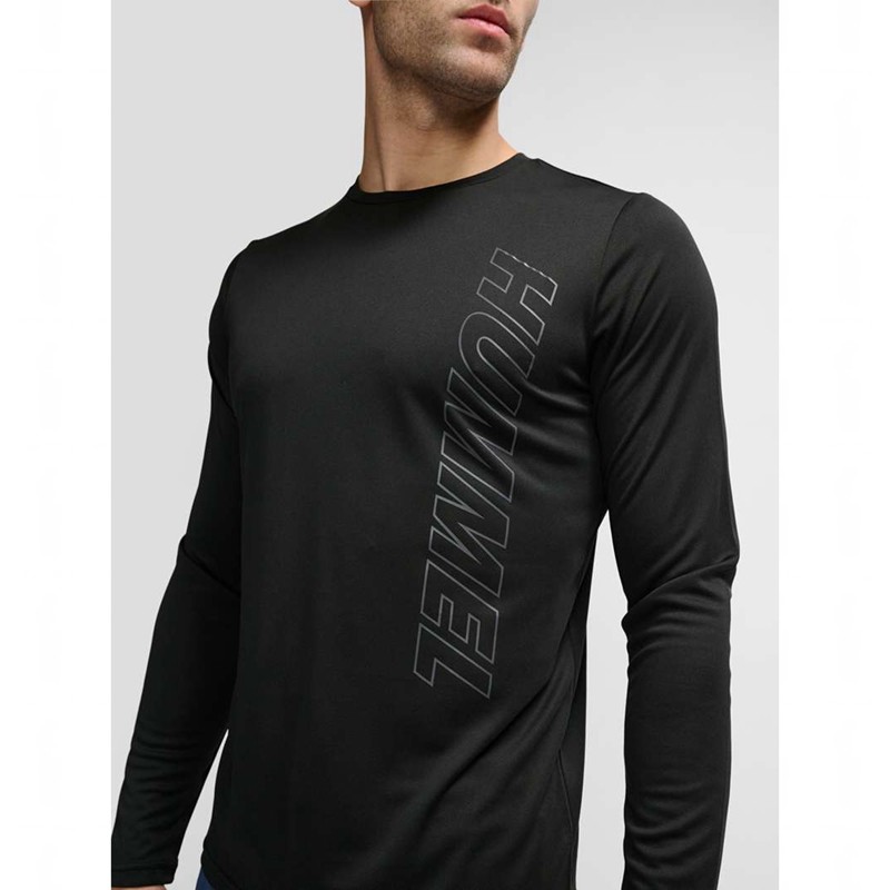 Hummel Te Topaz L/S T-shirt Herr Svarta | 038833-890