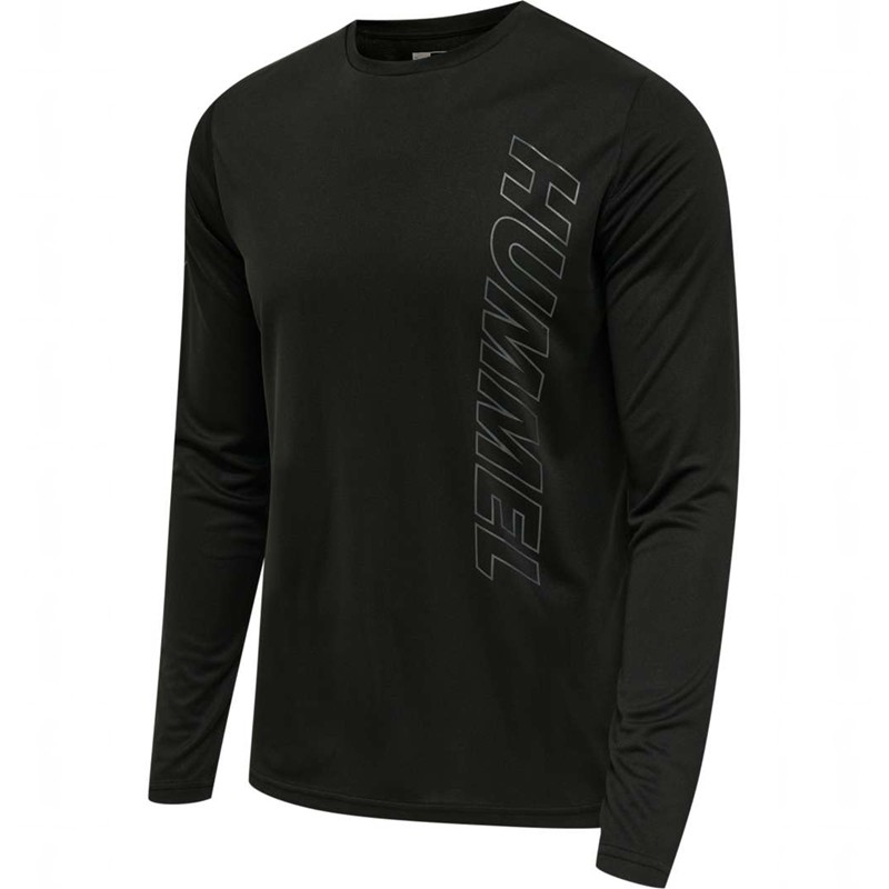 Hummel Te Topaz L/S T-shirt Herr Svarta | 038833-890