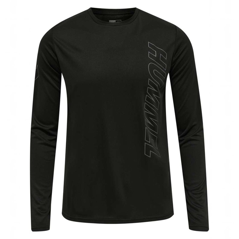 Hummel Te Topaz L/S T-shirt Herr Svarta | 038833-890