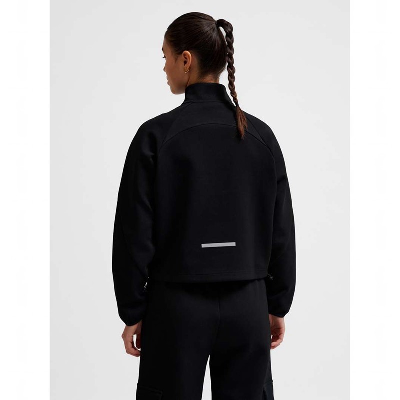 Hummel Tech Fleece Boxy Half Zip Byxor Dam Svarta | 431700-885