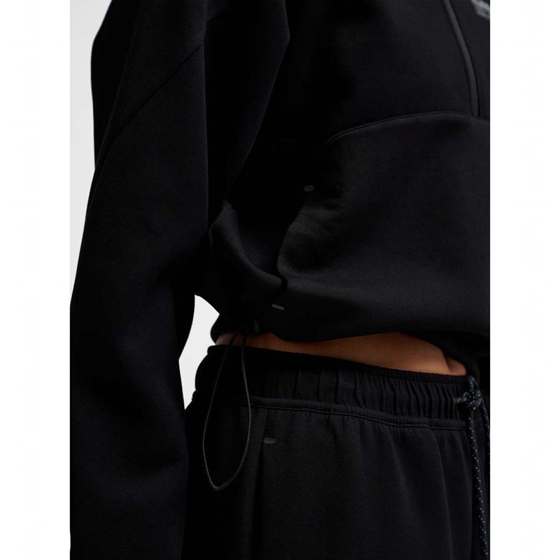 Hummel Tech Fleece Boxy Half Zip Byxor Dam Svarta | 431700-885
