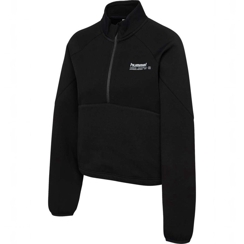 Hummel Tech Fleece Boxy Half Zip Byxor Dam Svarta | 431700-885