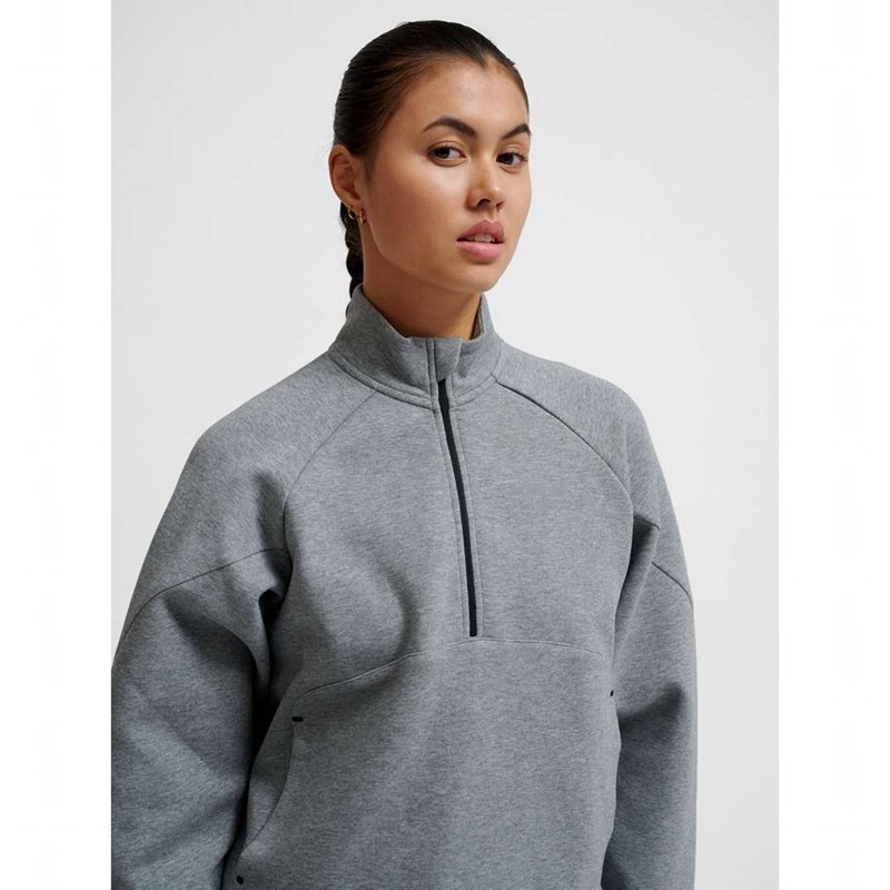 Hummel Tech Fleece Boxy Half Zip Gympaskor Dam Grå | 793070-793