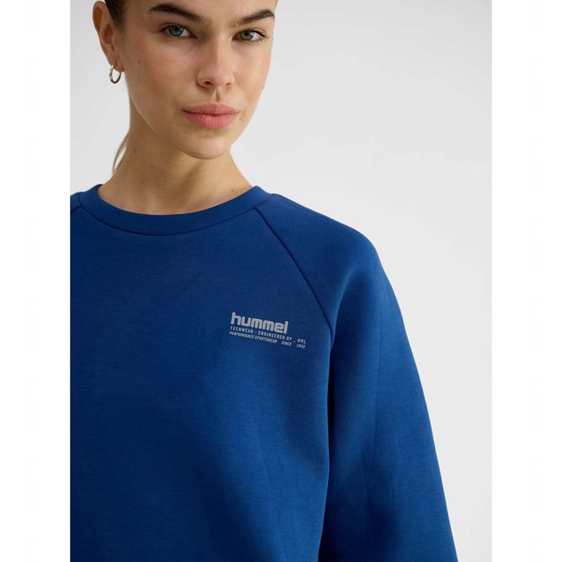 Hummel Tech Fleece Regular Crew Tröjor Dam Blå | 244124-380