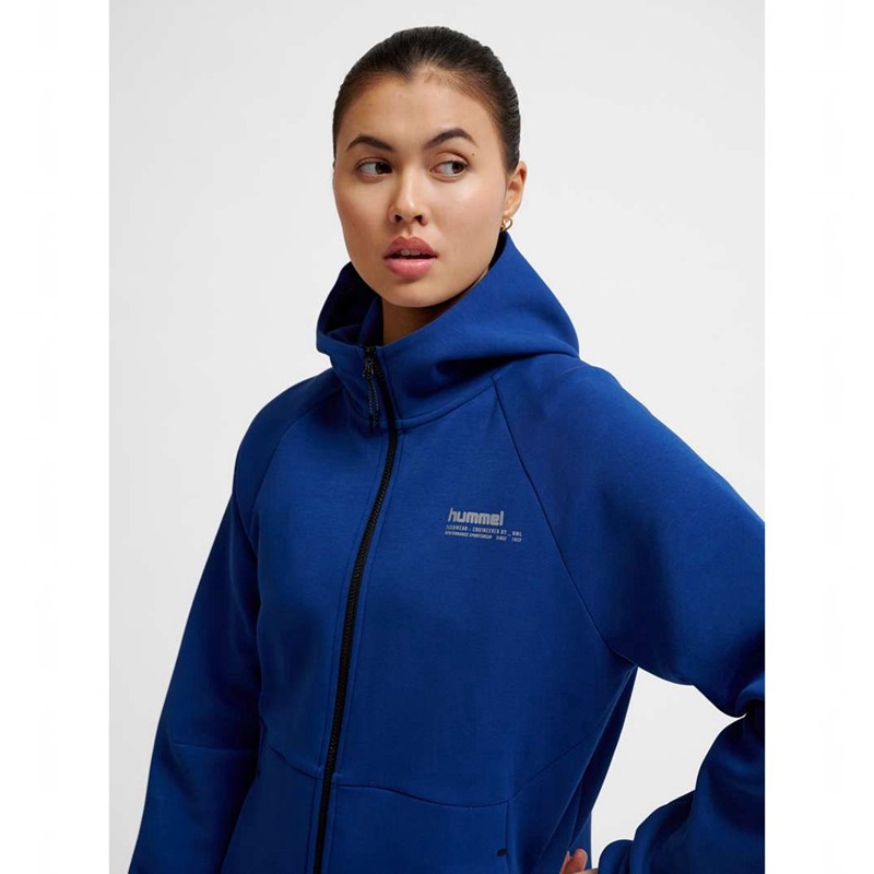 Hummel Tech Fleece Regular Zip Hoodie Dam Blå | 462441-000