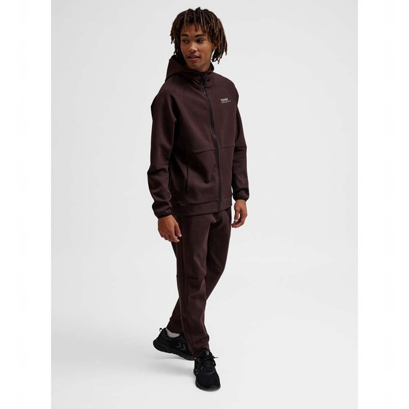 Hummel Tech Fleece Regular Zip Hoodie Herr Choklad | 082898-946
