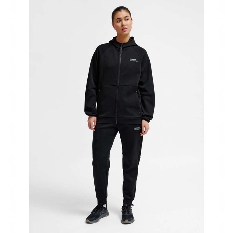 Hummel Tech Fleece Regular Zip Hoodie T-shirt Dam Svarta | 524799-659