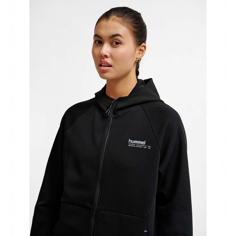 Hummel Tech Fleece Regular Zip Hoodie T-shirt Dam Svarta | 524799-659