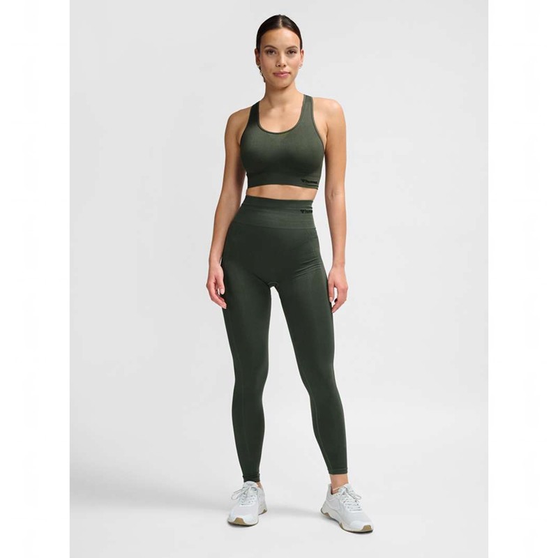 Hummel Tif Seamless High Waist Strumpbyxor Dam Gröna | 351474-059