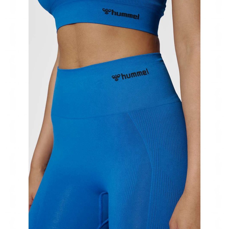 Hummel Tif Seamless High Waist Strumpbyxor Dam Blå | 647771-289