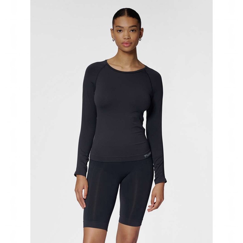 Hummel Tif Seamless L/S T-shirt Dam Svarta | 995849-274