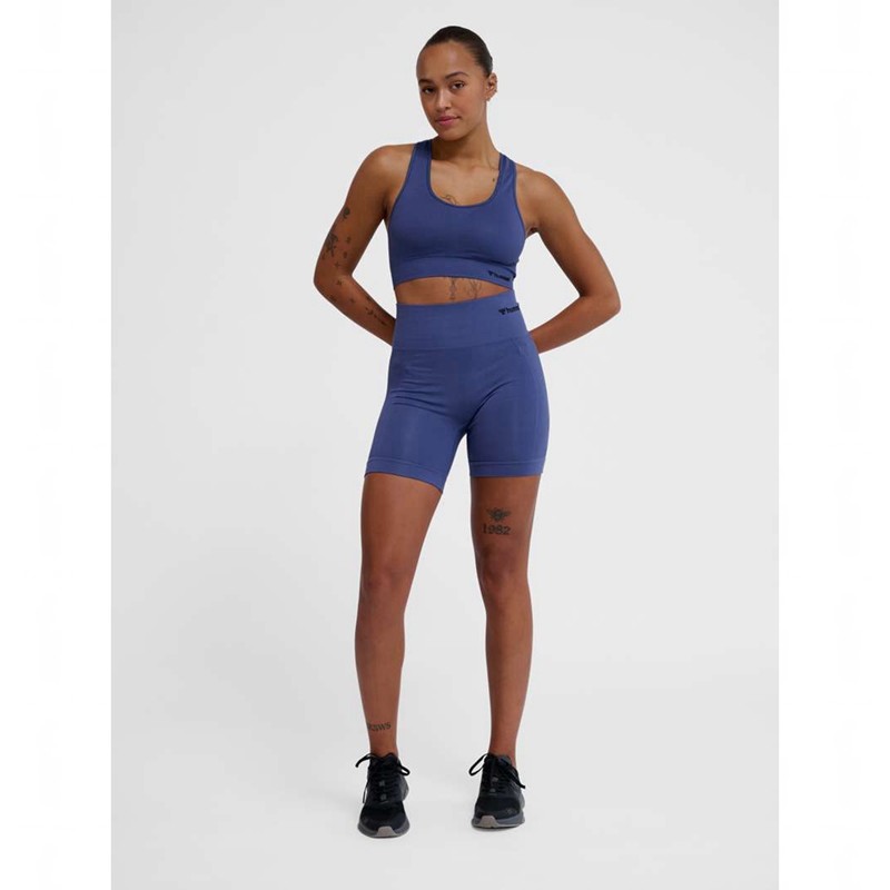 Hummel Tif Seamless Shorts Dam Blå | 233831-386