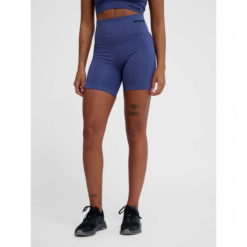 Hummel Tif Seamless Shorts Dam Blå | 233831-386