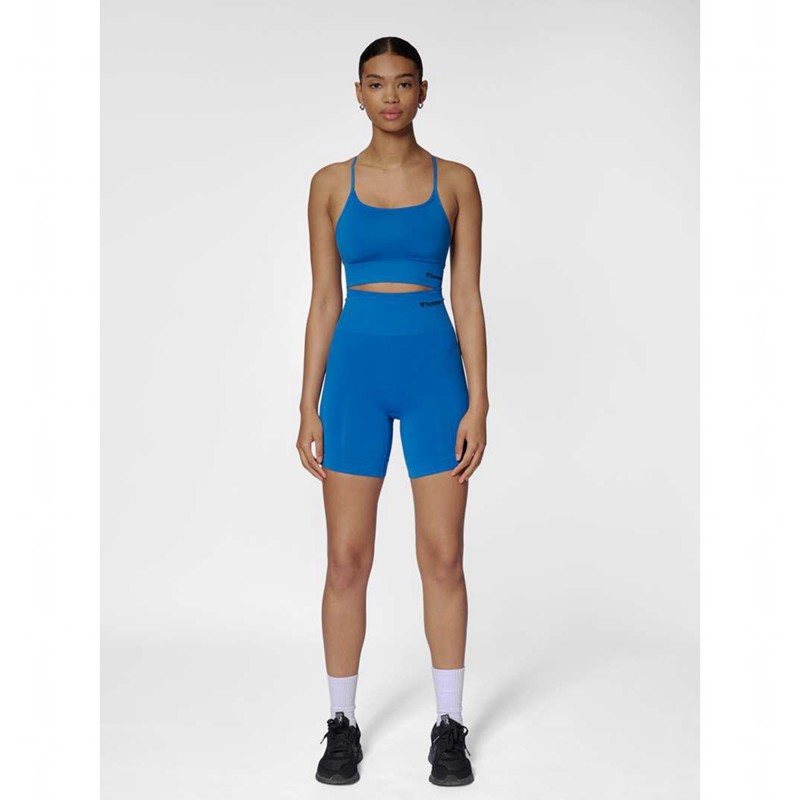 Hummel Tif Seamless Shorts Dam Blå | 607696-376